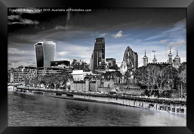  London City Scene  Framed Print by Sally Lloyd