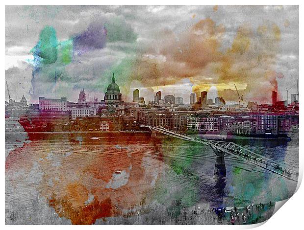  Paint the city Print by sylvia scotting