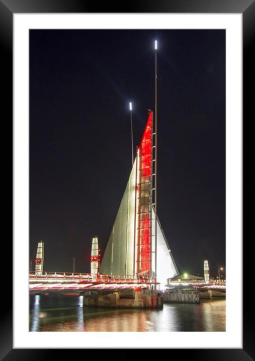 Twin Sails bridge sails up  Framed Mounted Print by Val Saxby LRPS