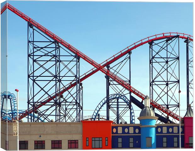 Roller Coaster Canvas Print by Victor Burnside