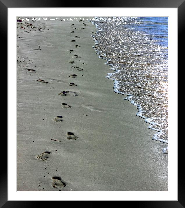  Footprints in The Sand Framed Mounted Print by Colin Williams Photography
