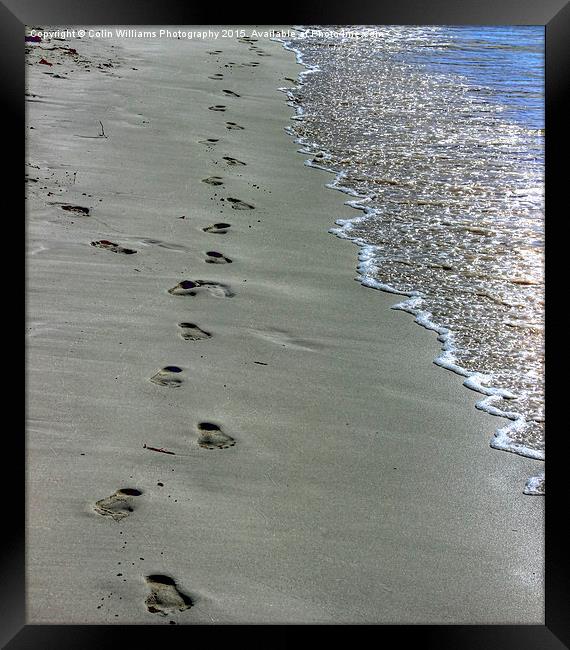  Footprints in The Sand Framed Print by Colin Williams Photography