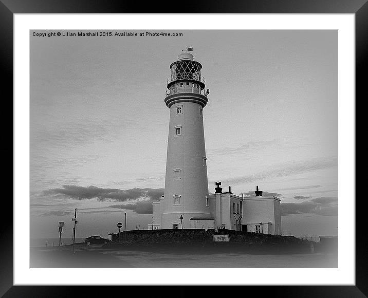  Flamborough Lighthouse.  Framed Mounted Print by Lilian Marshall