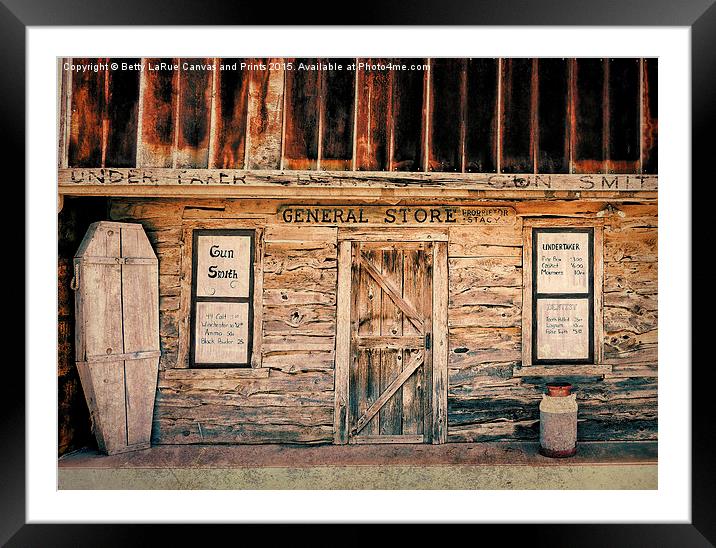  Old West General Store Framed Mounted Print by Betty LaRue