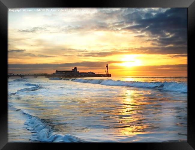  Sunrise surf. Framed Print by paul cobb