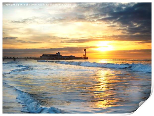  Sunrise surf. Print by paul cobb
