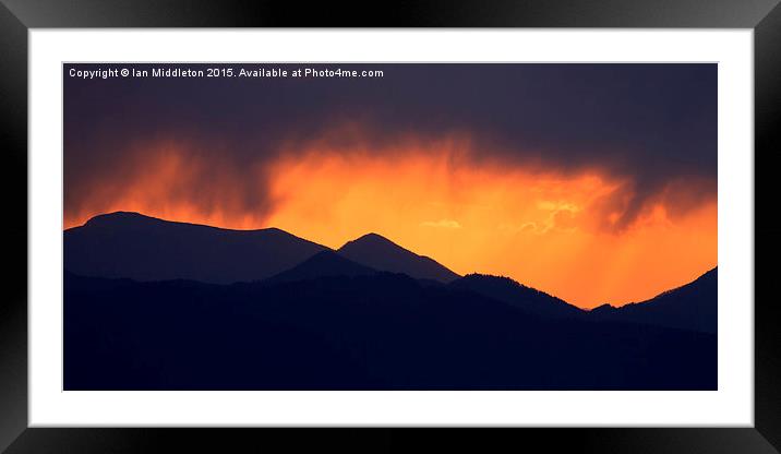 Stormy sunset Framed Mounted Print by Ian Middleton