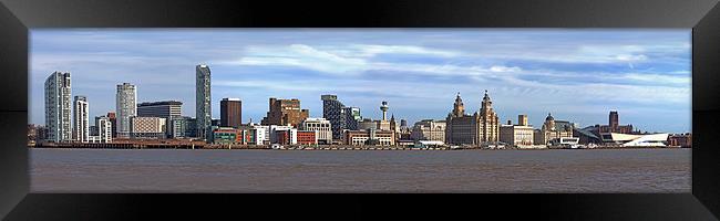 Liverpool Skyline Framed Print by Roger Green