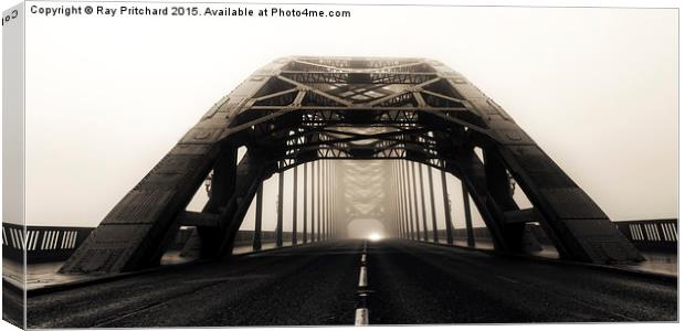  Tyne Bridge in the Fog Canvas Print by Ray Pritchard