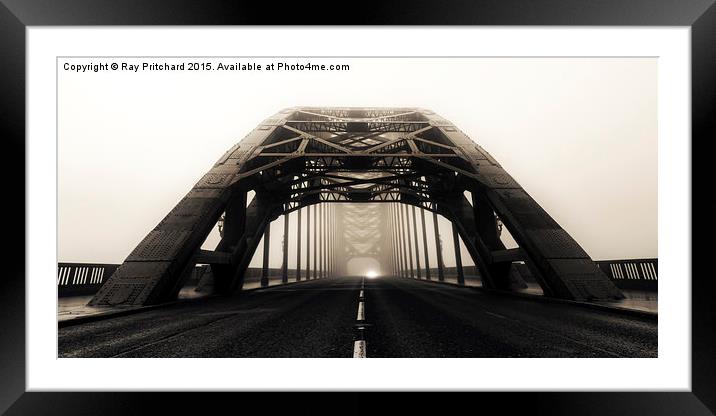  Tyne Bridge in the Fog Framed Mounted Print by Ray Pritchard