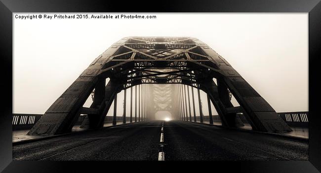  Tyne Bridge in the Fog Framed Print by Ray Pritchard