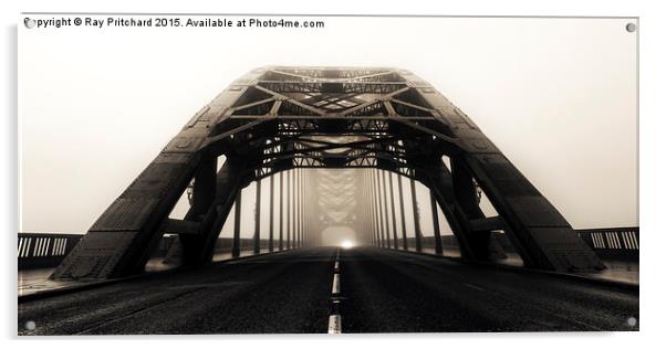  Tyne Bridge in the Fog Acrylic by Ray Pritchard
