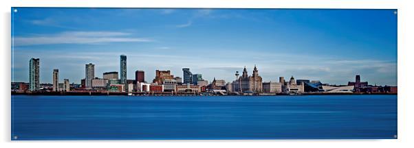 Liverpool Skyline Acrylic by Roger Green