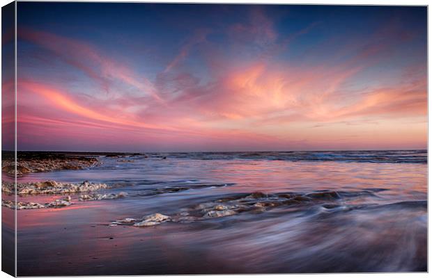  Birling Gap Sunset Canvas Print by Phil Clements