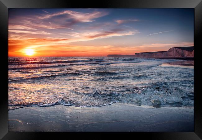  Seven Sisters Sunset Framed Print by Phil Clements
