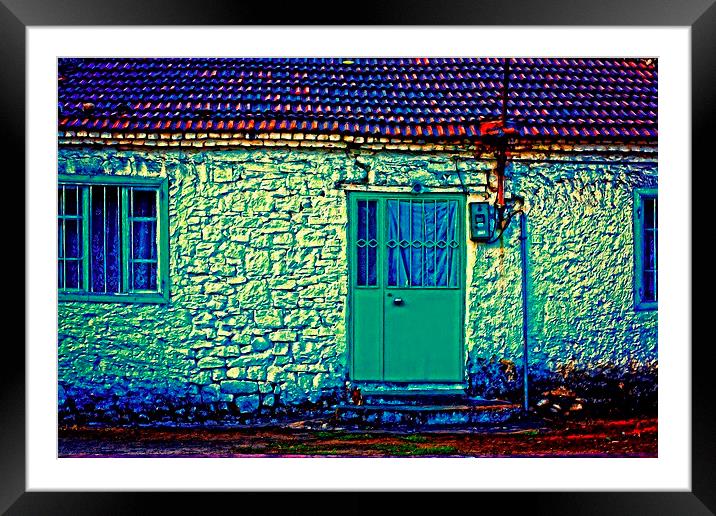 A digitally constructed painting a Turkish village Framed Mounted Print by ken biggs