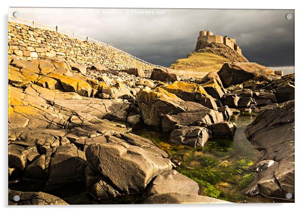 Lindisfarne Castle - Holy Island Acrylic by David Lewins (LRPS)