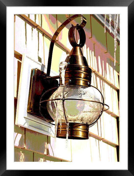 Icy Lamp  Framed Mounted Print by james balzano, jr.
