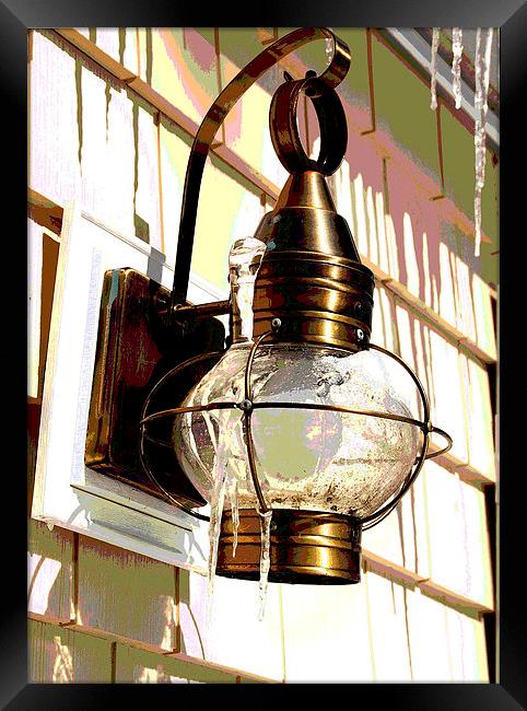 Icy Lamp  Framed Print by james balzano, jr.