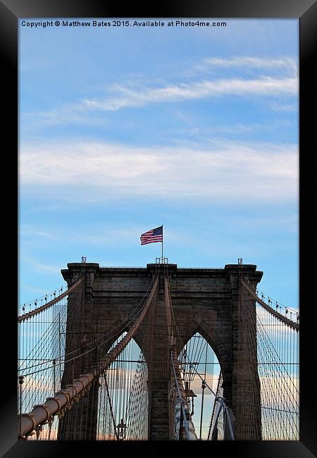 Brooklyn Bridge Framed Print by Matthew Bates