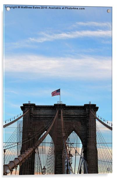 Brooklyn Bridge Acrylic by Matthew Bates
