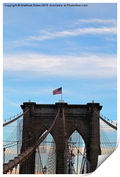 Brooklyn Bridge Print by Matthew Bates