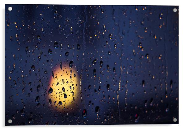 Rainy Evening 2 Acrylic by Lucy Pinkstone