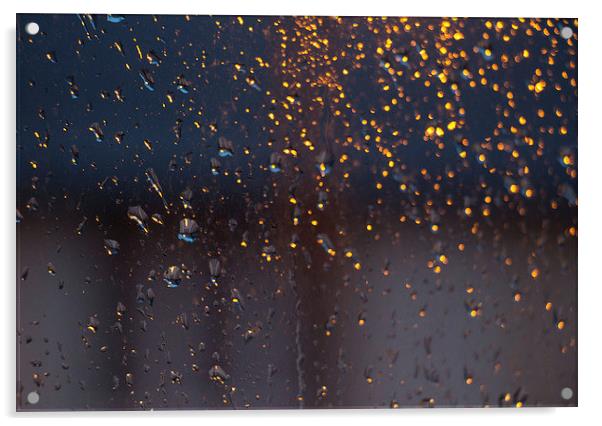  Rainy Evening 3 Acrylic by Lucy Pinkstone