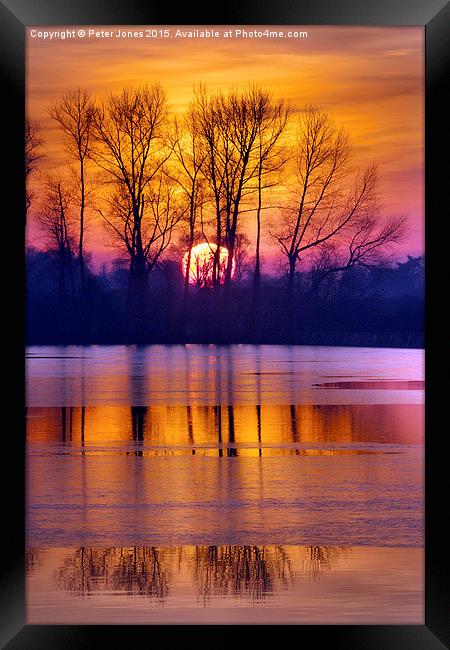  Wilstone sunset Framed Print by Peter Jones