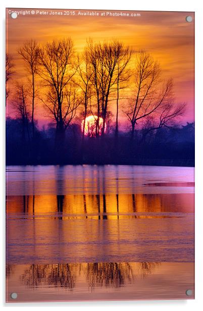  Wilstone sunset Acrylic by Peter Jones