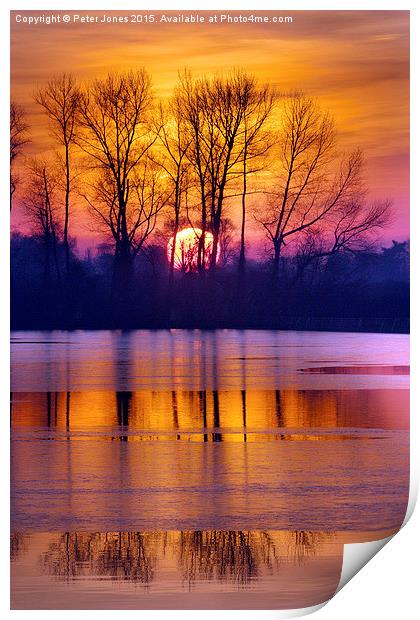  Wilstone sunset Print by Peter Jones