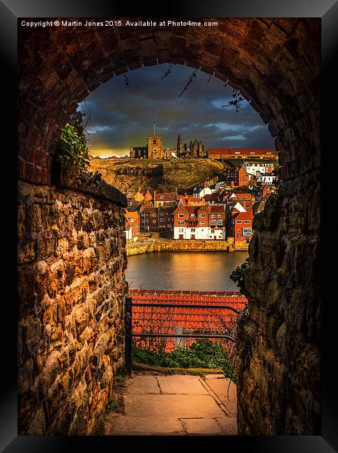 Through the Keyhole at Whitby  Framed Print by K7 Photography