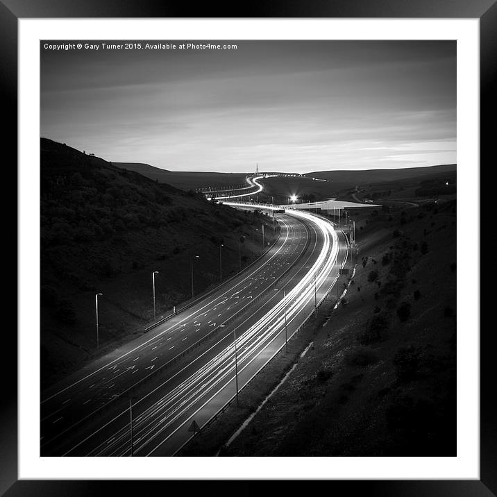 Motorway Trails Framed Mounted Print by Gary Turner