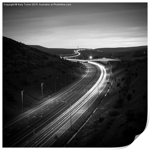 Motorway Trails Print by Gary Turner