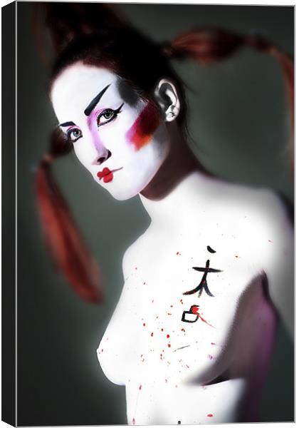 Female Model dressed in Japanese style Canvas Print by PhotoStock Israel