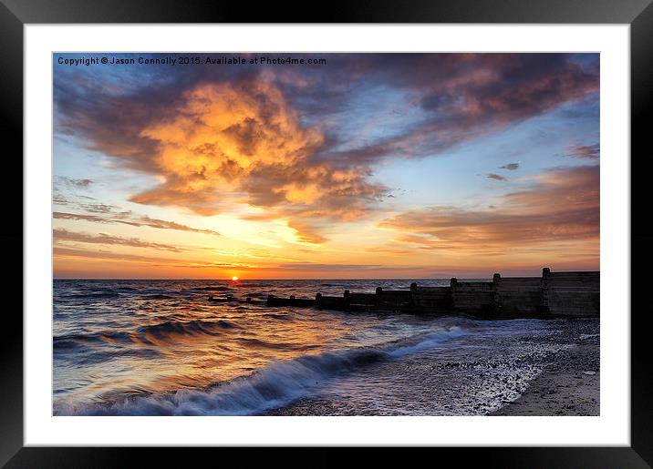  Cleveleys Sunset Framed Mounted Print by Jason Connolly