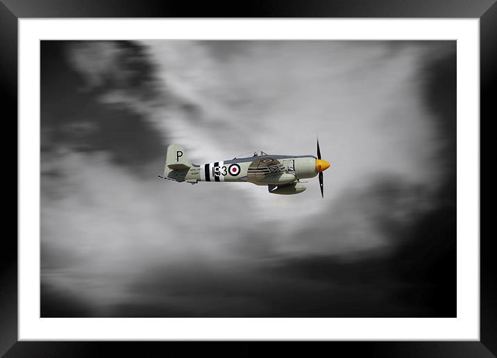 Sea Fury  Framed Mounted Print by J Biggadike