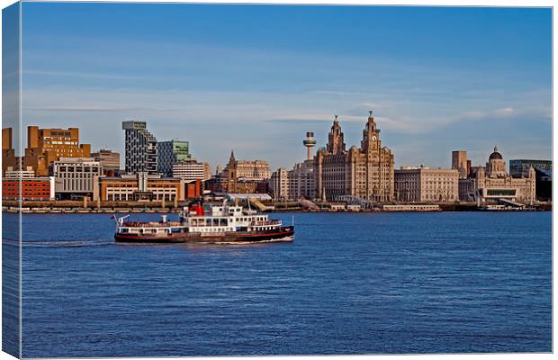 Royal Iris on the Mersey Canvas Print by Roger Green