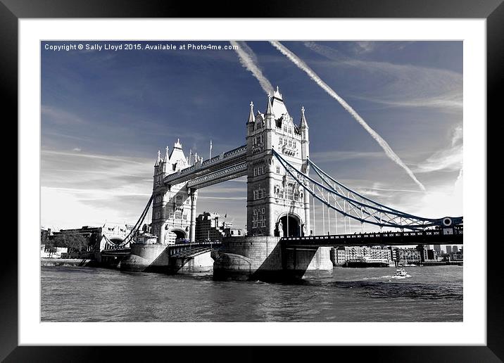  Tower Bridge London Framed Mounted Print by Sally Lloyd