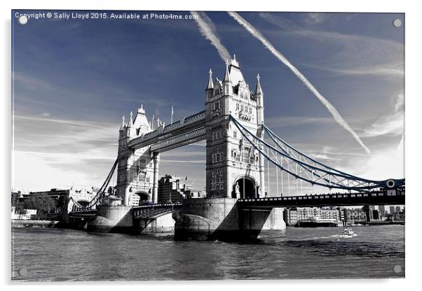  Tower Bridge London Acrylic by Sally Lloyd