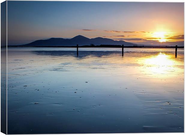  Mourne Mountains From Tyrella Beach, Ireland Canvas Print by Chris Curry
