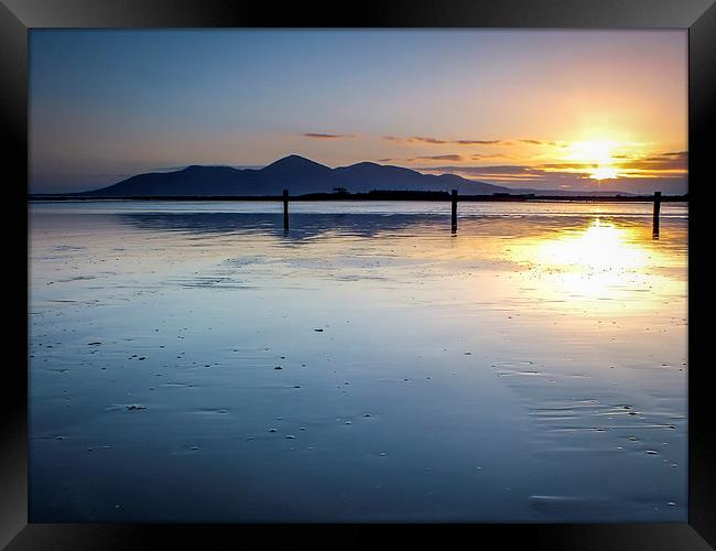  Mourne Mountains From Tyrella Beach, Ireland Framed Print by Chris Curry