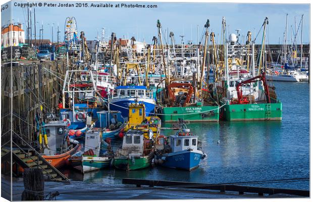  Scarborough Fishing Boats 1 Canvas Print by Peter Jordan