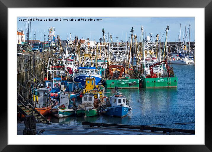  Scarborough Fishing Boats 1 Framed Mounted Print by Peter Jordan
