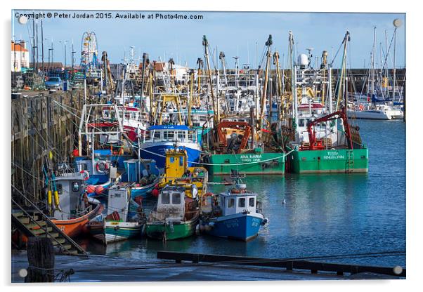  Scarborough Fishing Boats 1 Acrylic by Peter Jordan