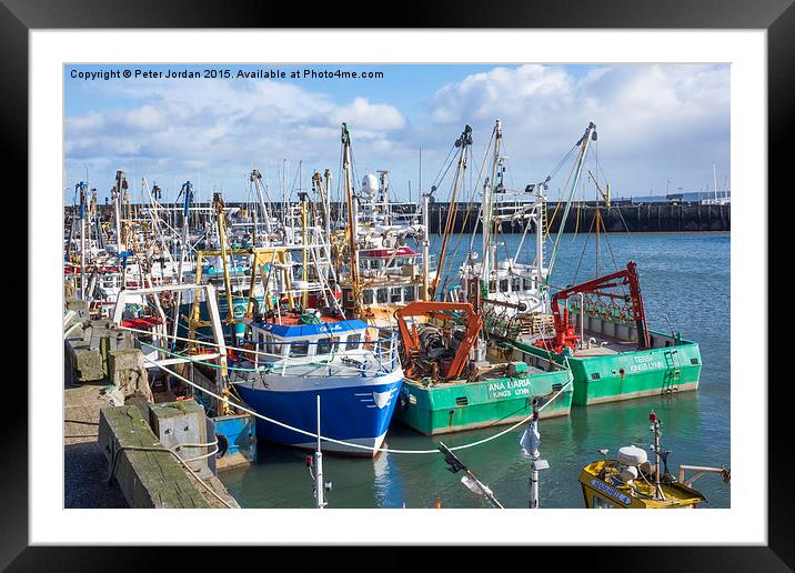  Scarborough Fishing Boats 2 Framed Mounted Print by Peter Jordan
