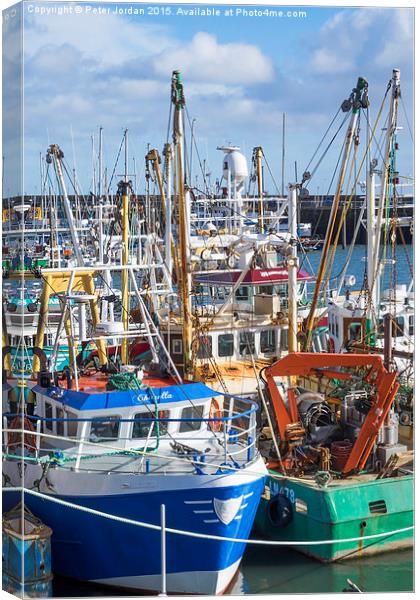  Scarborough Fishing Boats 3 Canvas Print by Peter Jordan