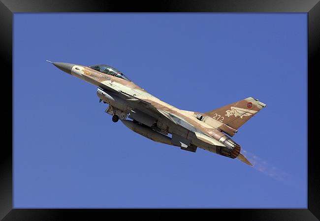 IAF F-16A Fighter jet Framed Print by PhotoStock Israel