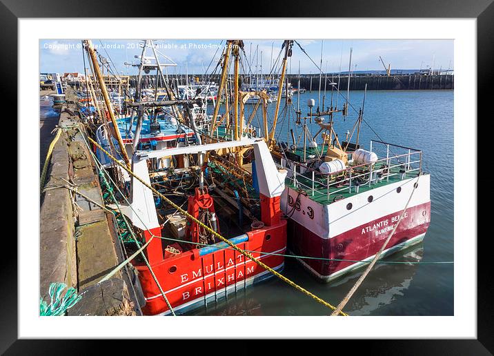  Scarborough Fishing Boats 4 Framed Mounted Print by Peter Jordan