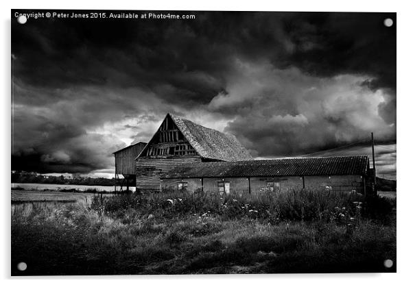  The Black Barn Acrylic by Peter Jones